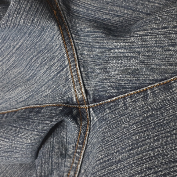 R Industrial Jeans Rampage Blue Denim Capris Size 13 Style 2KL3066 Split Cuffs - Picture 16 of 16